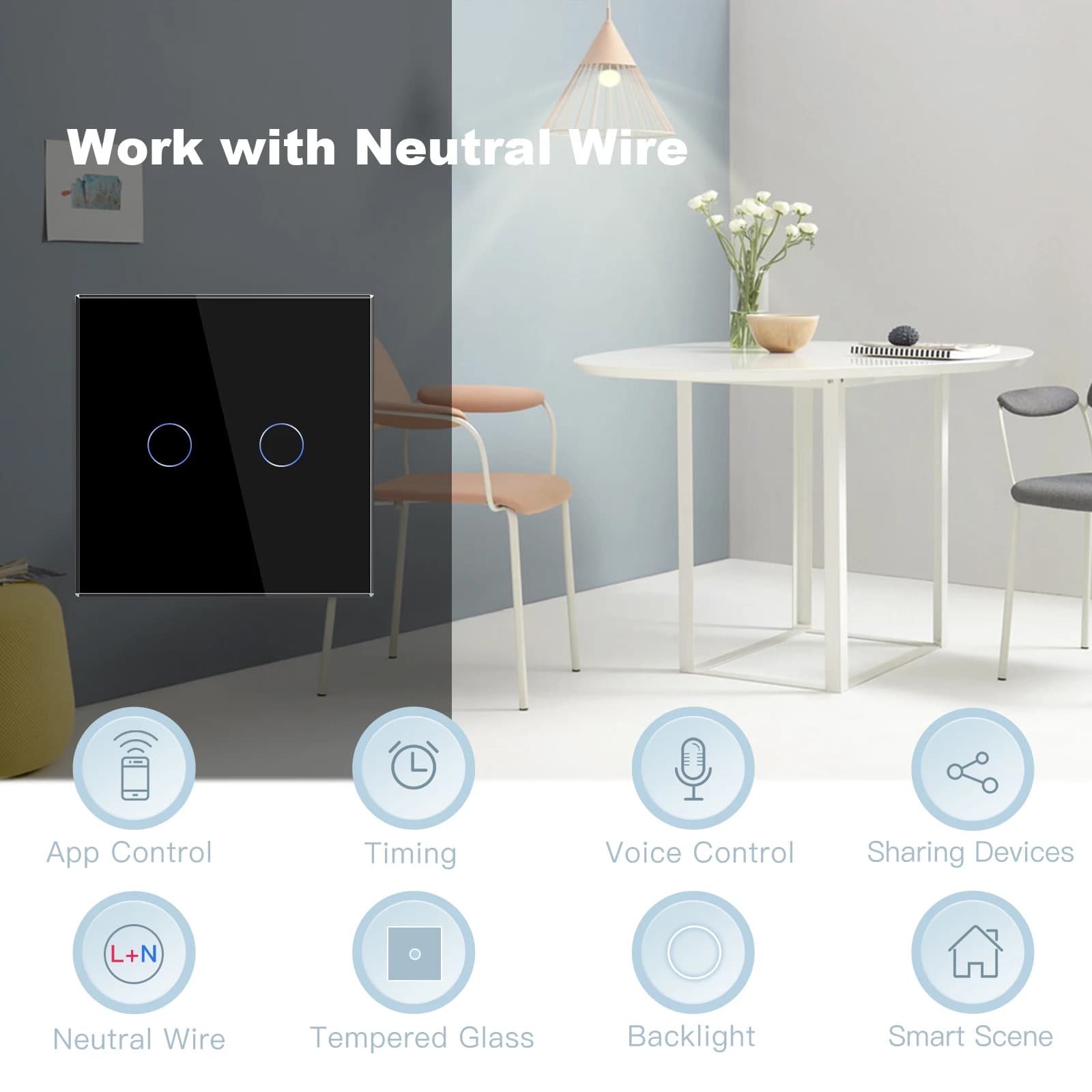 Inteligentny przełącznik światła USB-C Smart home 💡