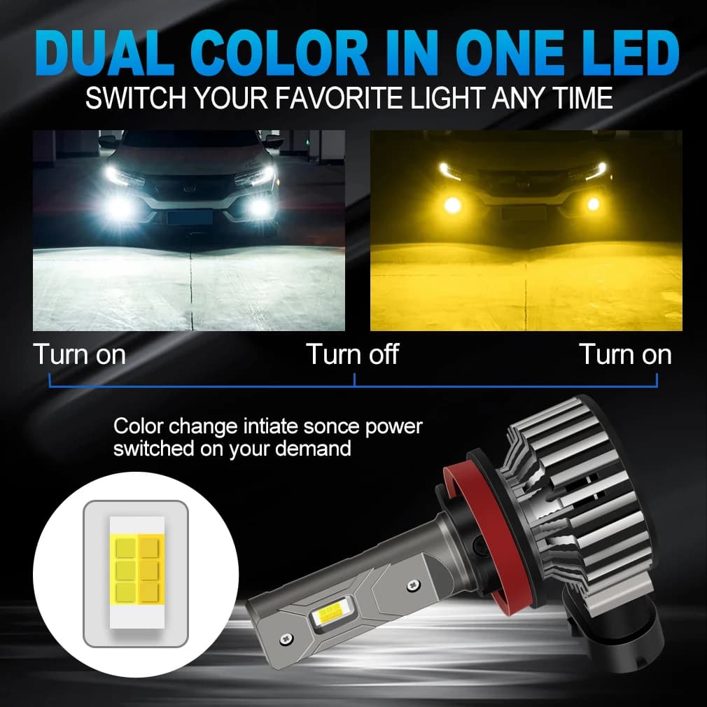 Żarówki do świateł przeciwmgielnych (białe i żółte)  🌫️