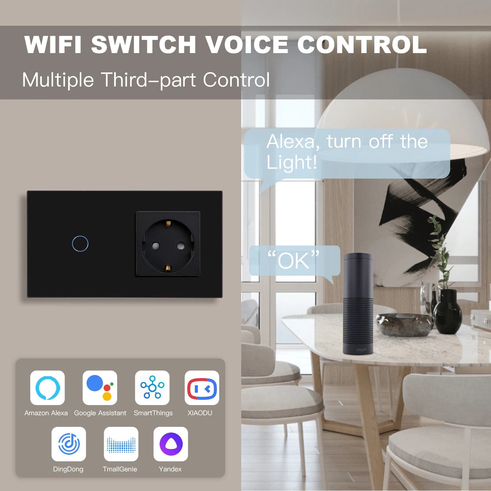 Inteligentny przełącznik światła USB-C Smart home 💡